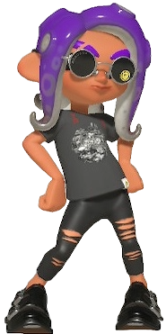 My octoling in a cute omega-3 goth outfit